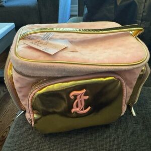 Juicy Couture Pink and Gold Bag travel makeup bag